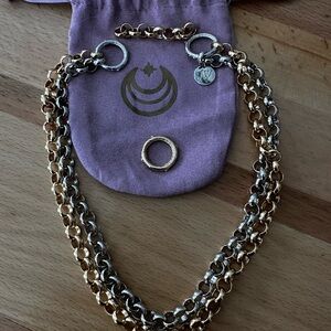 Chic Two-Tone Chain Necklace